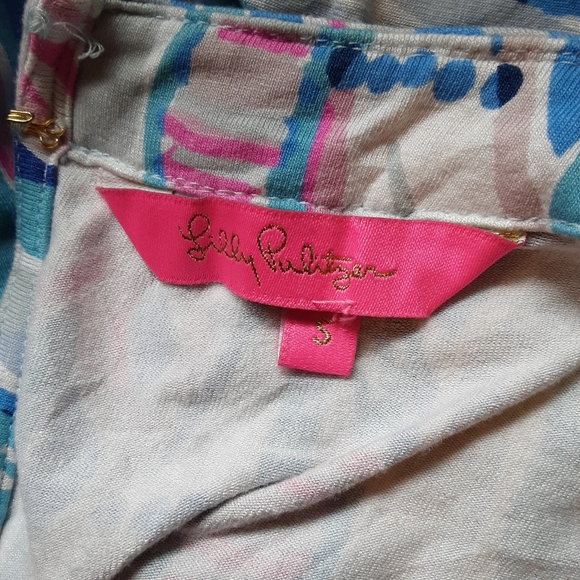 Lilly Pulitzer Rebel Skim Blue Short Sleeve Skort Romper - Picture 10 of 12